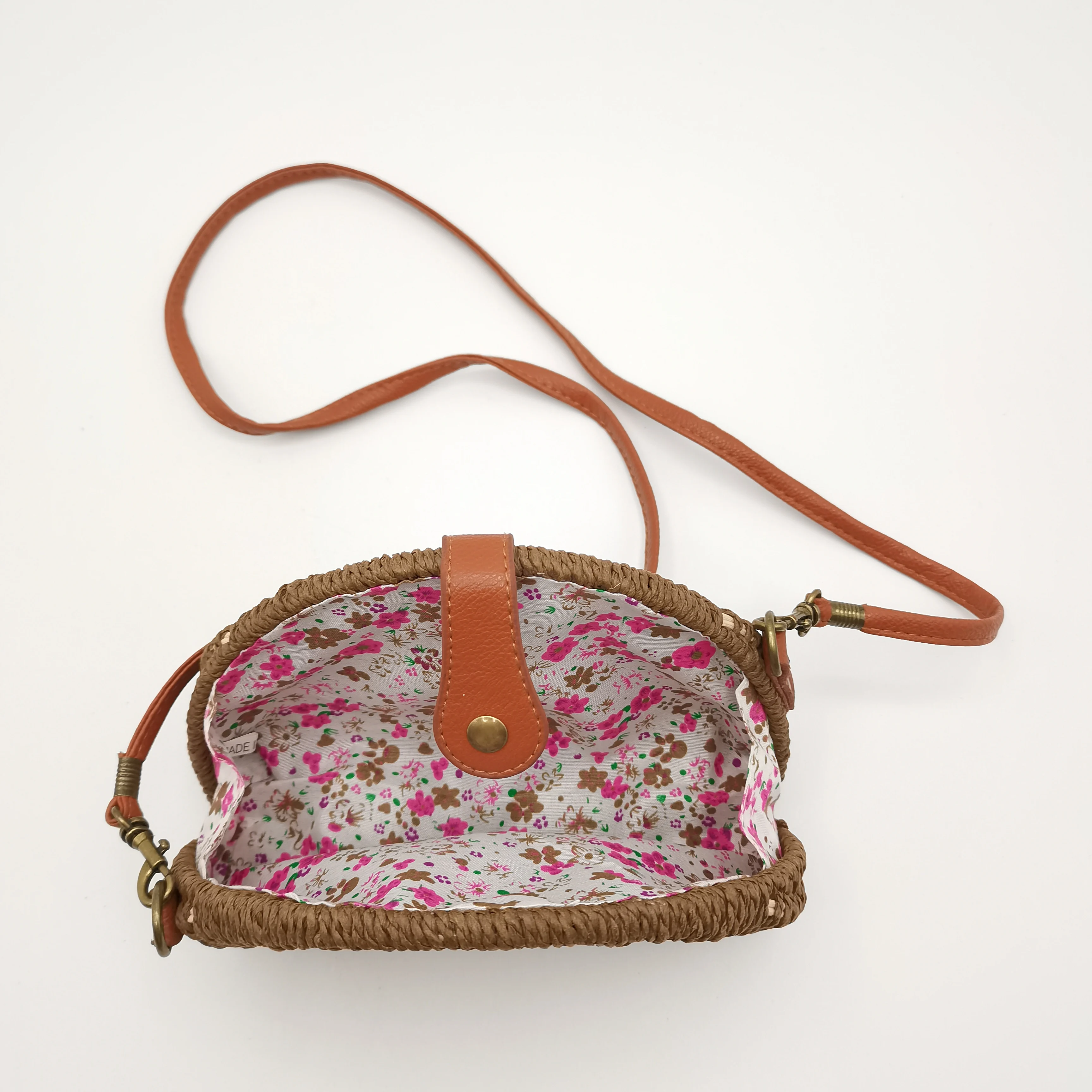 Полукруглая Соломенная Сумочка Fuxia, миниатюрная сумка через плечо, клатч, кошелек, соломенные сумки из ротанга, летняя пляжная плетеная сумка-кошелек