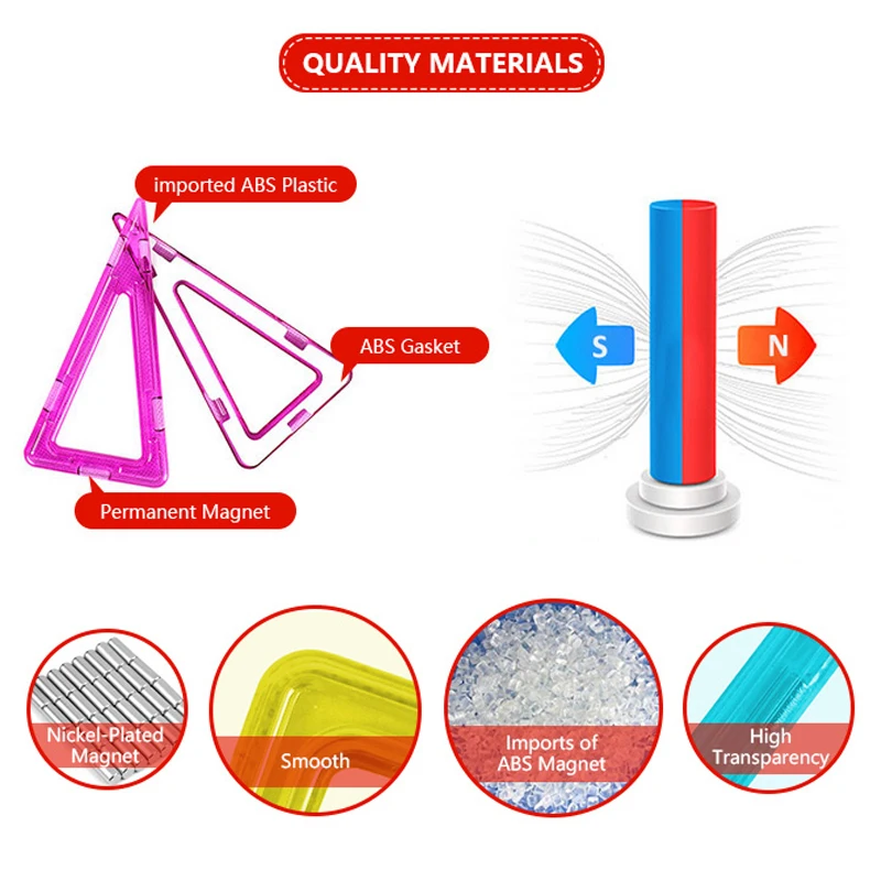 Children Creative Learning Preschool  Building Magnetic Block Set Educational Toys For Kids