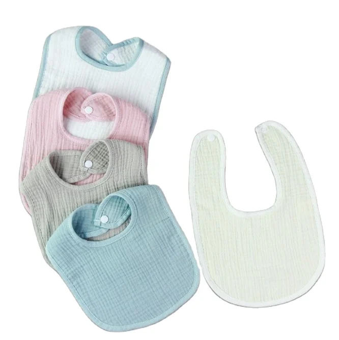Muslin Baby Bibs Bandana Drool Bibs Cotton for Unisex Boys Girls Solid Colors Set for Teething and Drooling CPC Certified