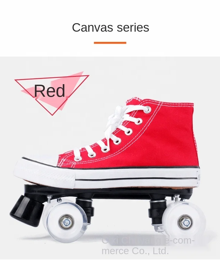 Girl double-row roller skates adult graffiti male four-wheel flash wheel