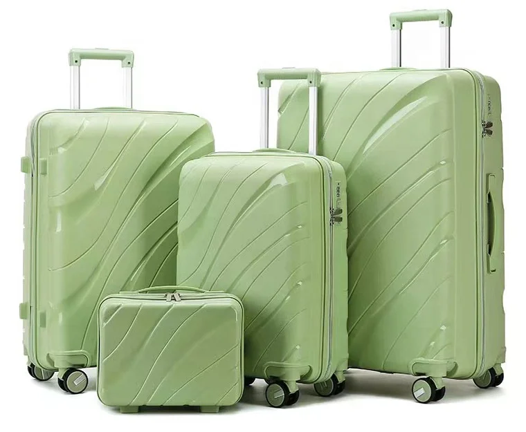 Hot sale Cheaper Large capacity new Mute wheel Lightweight PP suitcases luggage set