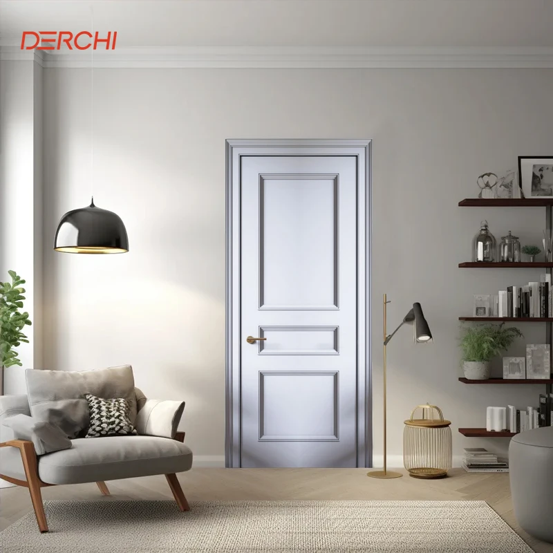 Wholesale Factory Price Minimalist Slab Customized Sound Proof Apartment Solid Wood Interior Door Mdf Pine Solid Slab Doors