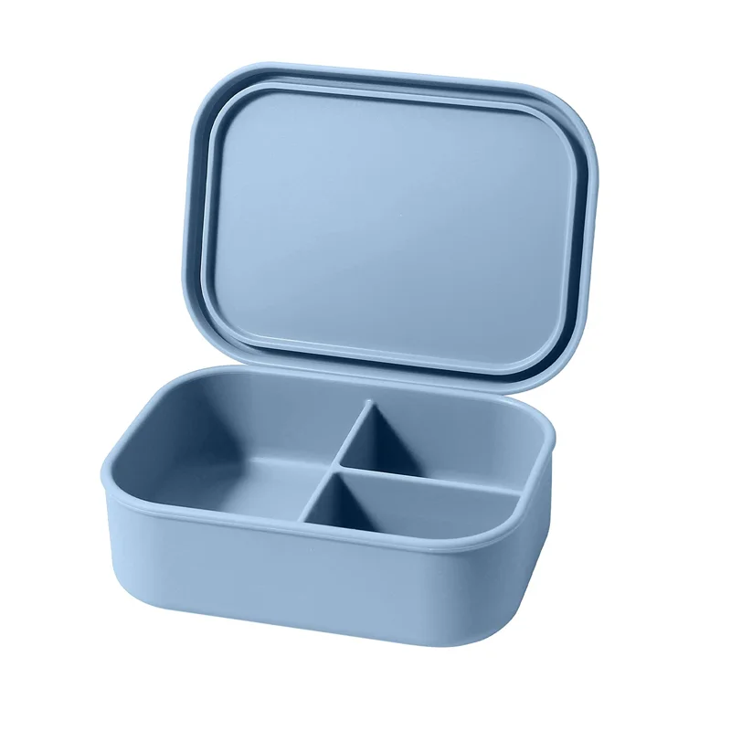 Silicone Kids School Bento Lunch Box Set Picnic Box Silicone Food Container with 3 compartment