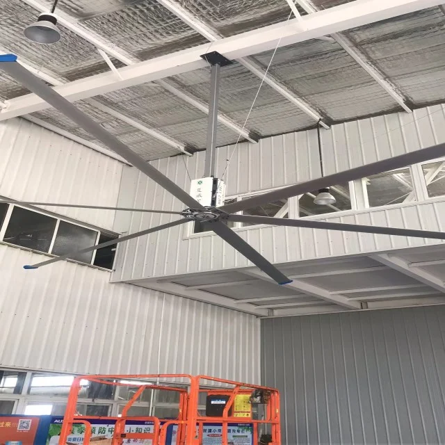 New industrial big HVLS ceiling fan big ass ventilation fan reducer motor large volume factory ventilation system