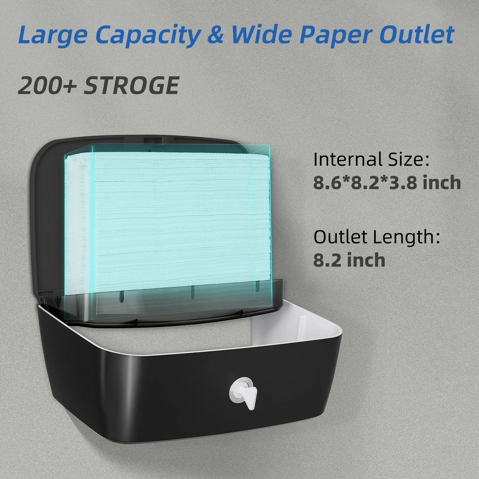 Public Manual Wall Mount Bathroom key open Hand Towel Tissue napkin Z N M Mulitifold Toilet ABS Plastic Paper Towel Dispenser