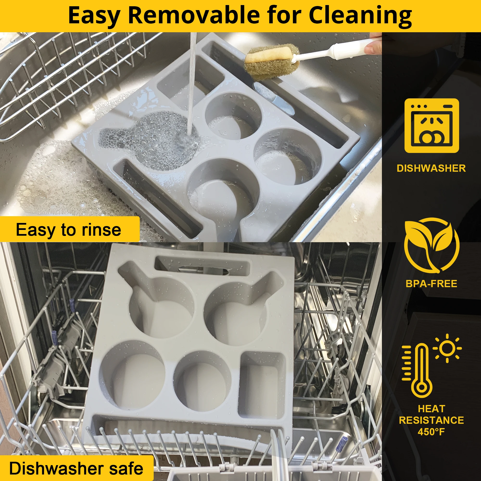 silicone couch caddy bamboo couch cup holder tray