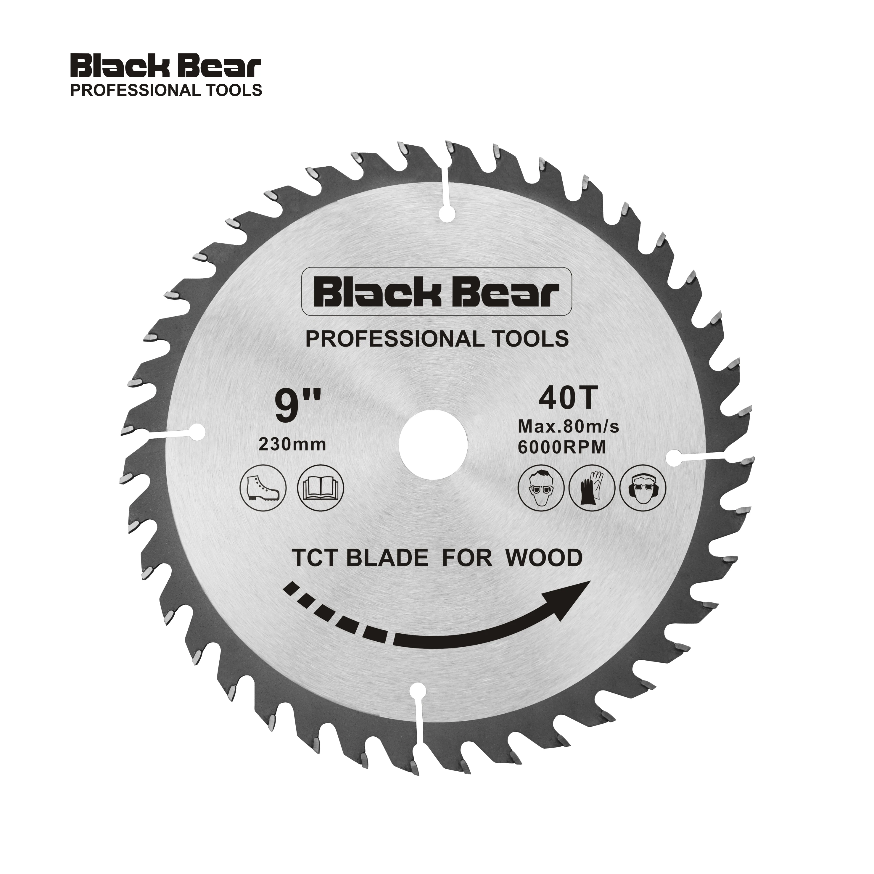 BLACK BEAR 9Inch  230MM Circular Saw Blades 40 Tooth For Wood tct saw blade circular tct saw blades