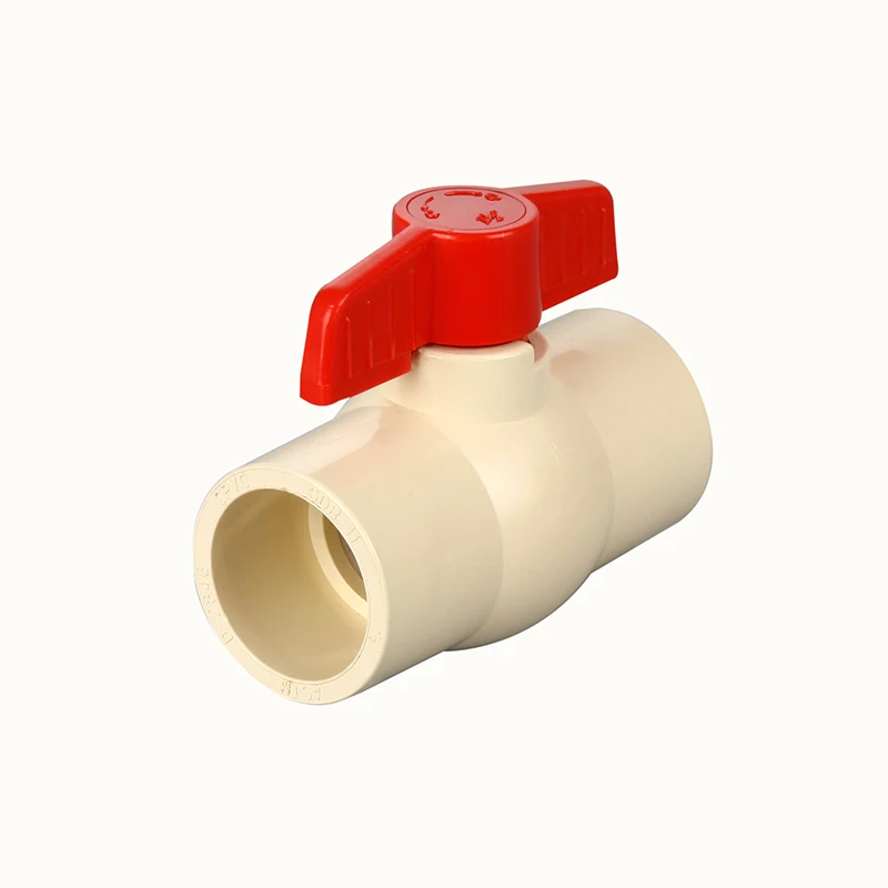 Factory direct sales plastic socket thread butterfly handle PVC ball valve