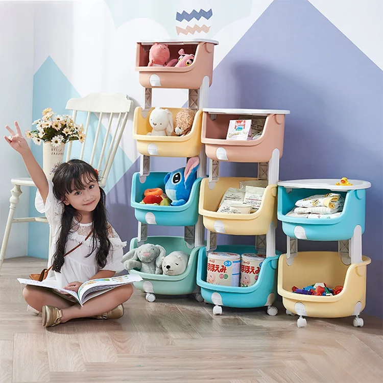 XingYou Home 2- 4 Layer Kids Toy Storage Organizer Plastic Storage Box storage holders & racks Toy Snacks