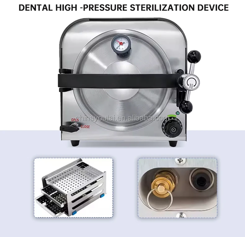 2024 New Hospital clinic Disinfection portable Class B 14L steam sterilizer dental autoclave