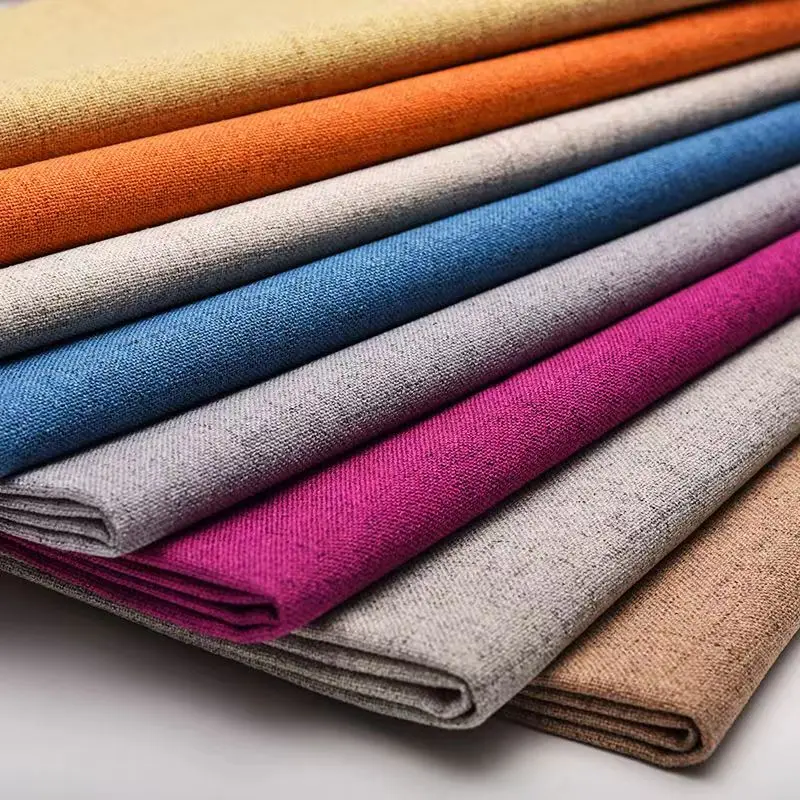 Ощущение переработанного хлопка, светло-голубой допинг, окрашенный полиэстер, высокая светостойкость, наружная пряжа для olefin Havnnes, ткань для дивана