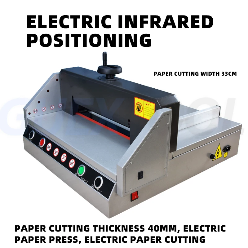 G330 Semi-Automatic Paper Cutting Machine Desktop File Book Cutter Heavy Duty Paper Cutter Infrared Positioning Cutting Tools