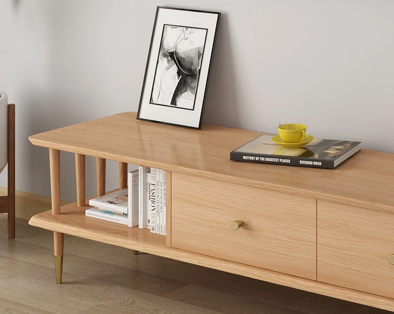 
2020 China supplier tv stands wood furniture living room simple white color high end new model hall display latest designs 