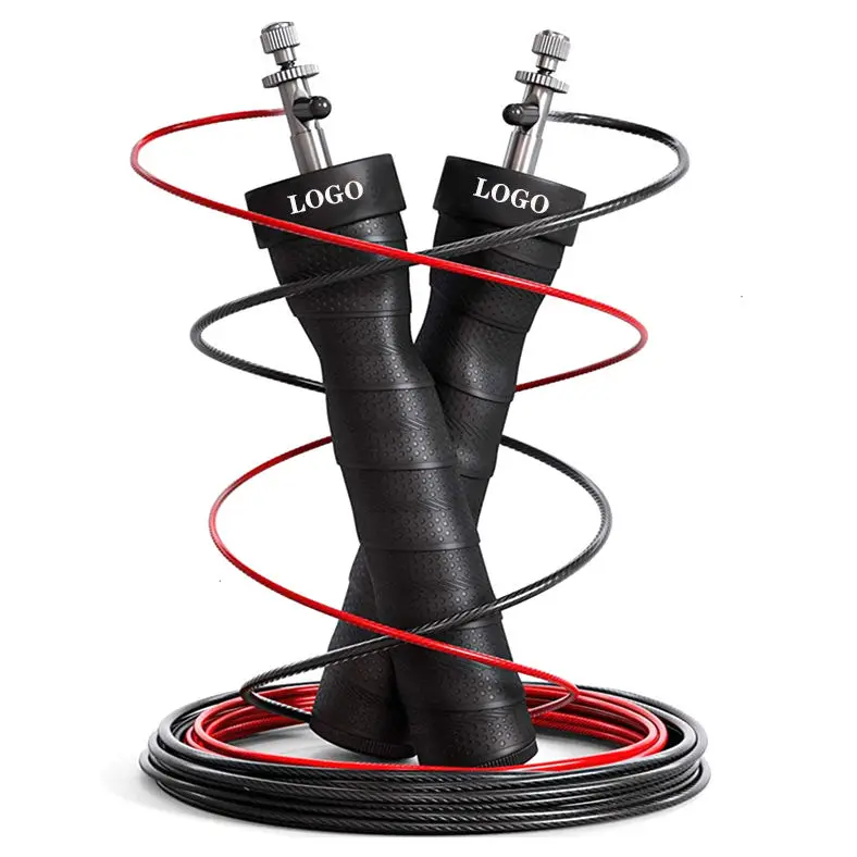 Custom Adjustable Fitness Jump Rope With logo PVC Gym Handle High Speed Skipping Jump Rope