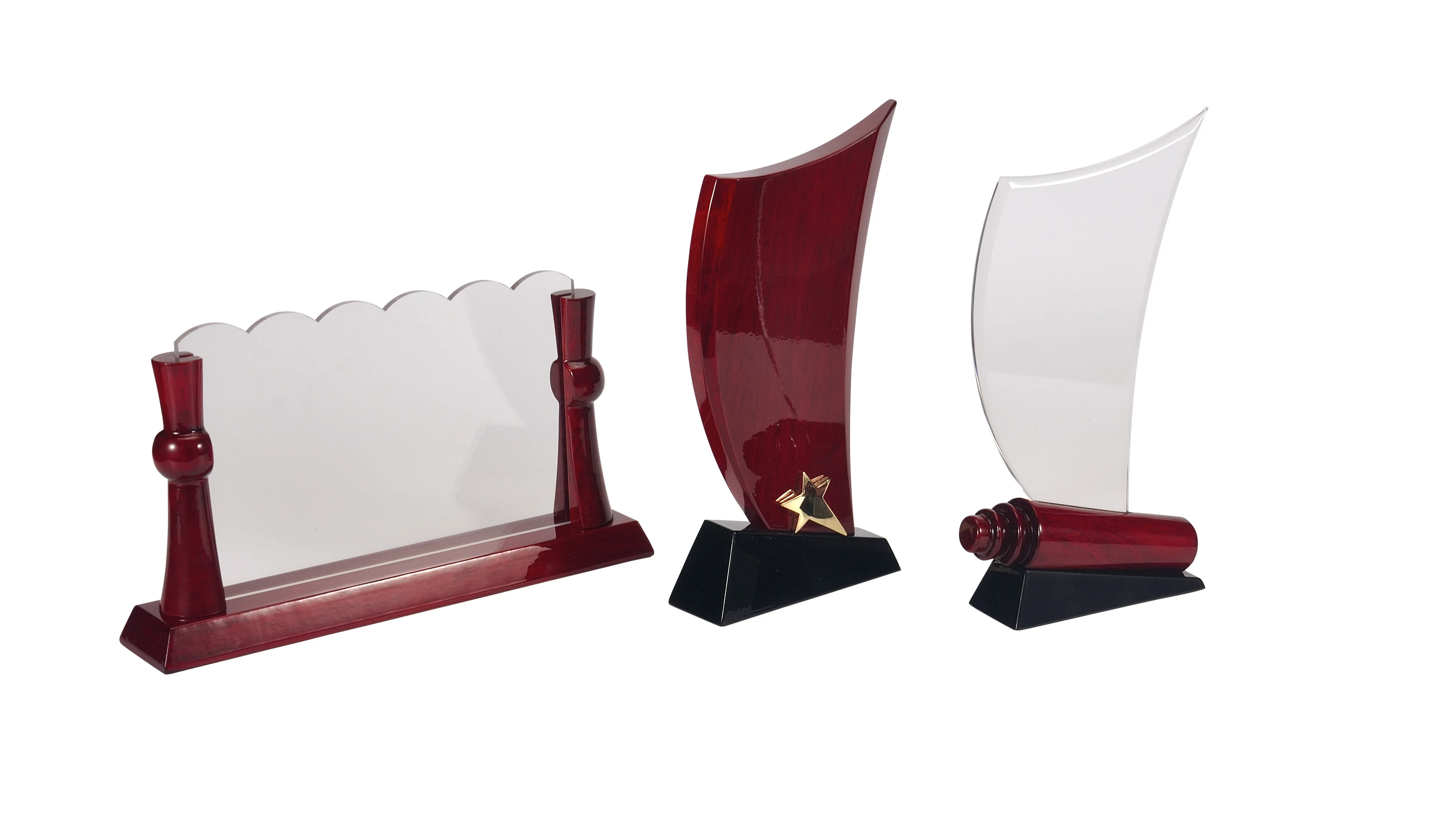 classic design Pavia solid wood award Plaque with acrylic glass