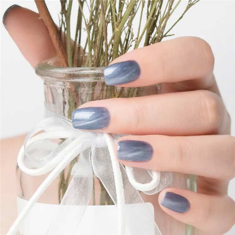 
Super quality halal good flow flat acrylic set nail uv led 6 colors 10ml cat eye effect gel polish 