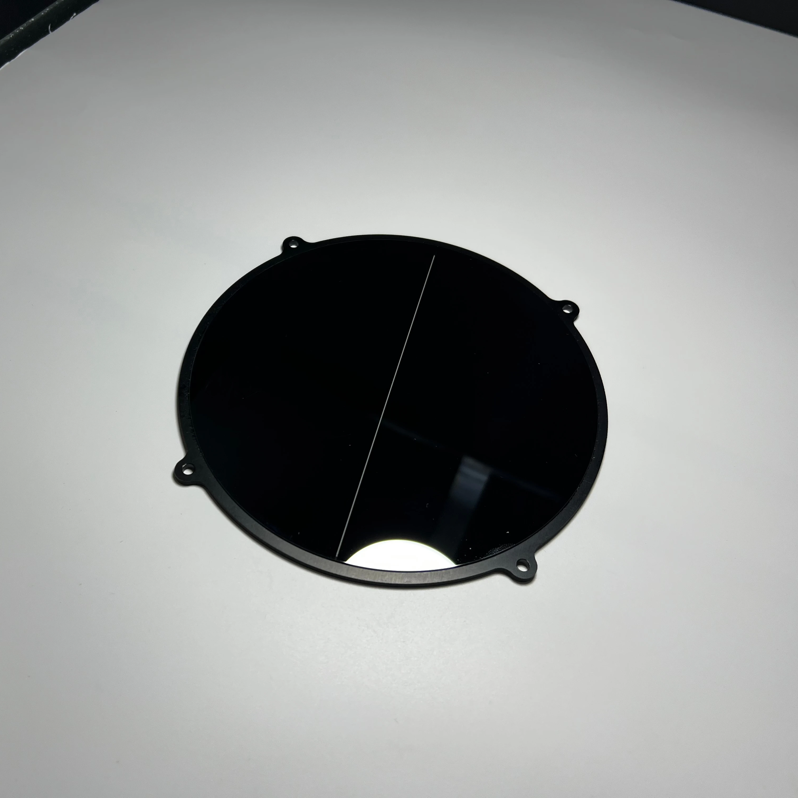 Optical quartz glass chrome plated aluminum engraved quartz windows are used in industrial inspection equipment