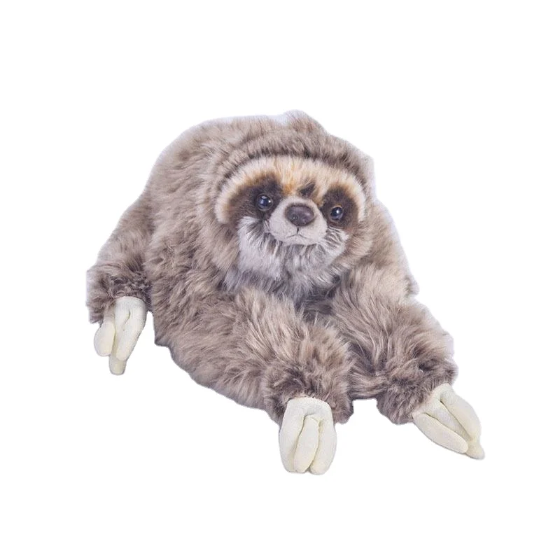 Wholesale Lifelike Wild Cartoon Soft Stuffed Animals Sloth Plush toy Threetoed Sloth Baby Large Madagascar Sloth Stuffed Animal