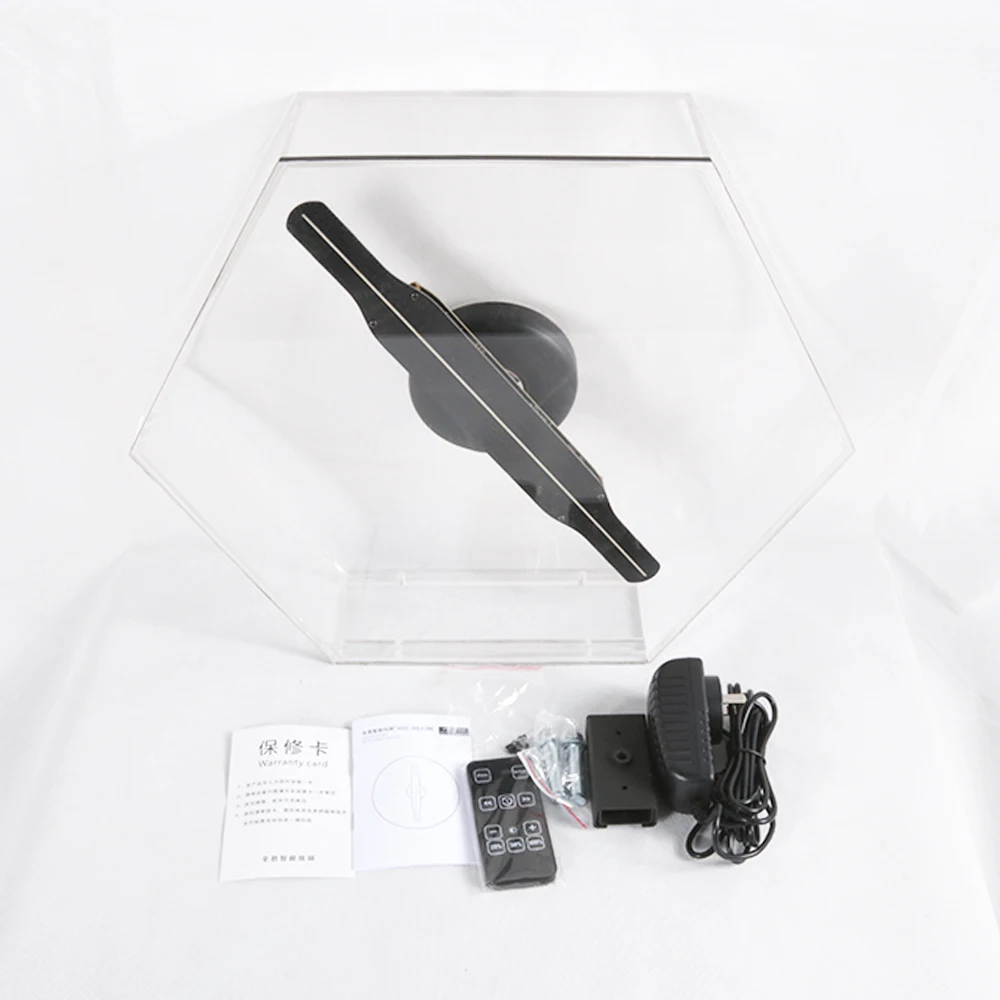 2019 Giwox Portable 3D Hologram 33 CM Led Advertising Fan With Wifi Control For Commercial Show / Indoor Office Advertising Show