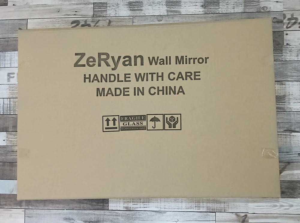 ZeRyan Antique Metal Black Iron Rectangular Shape Round Corner Frame Mirror