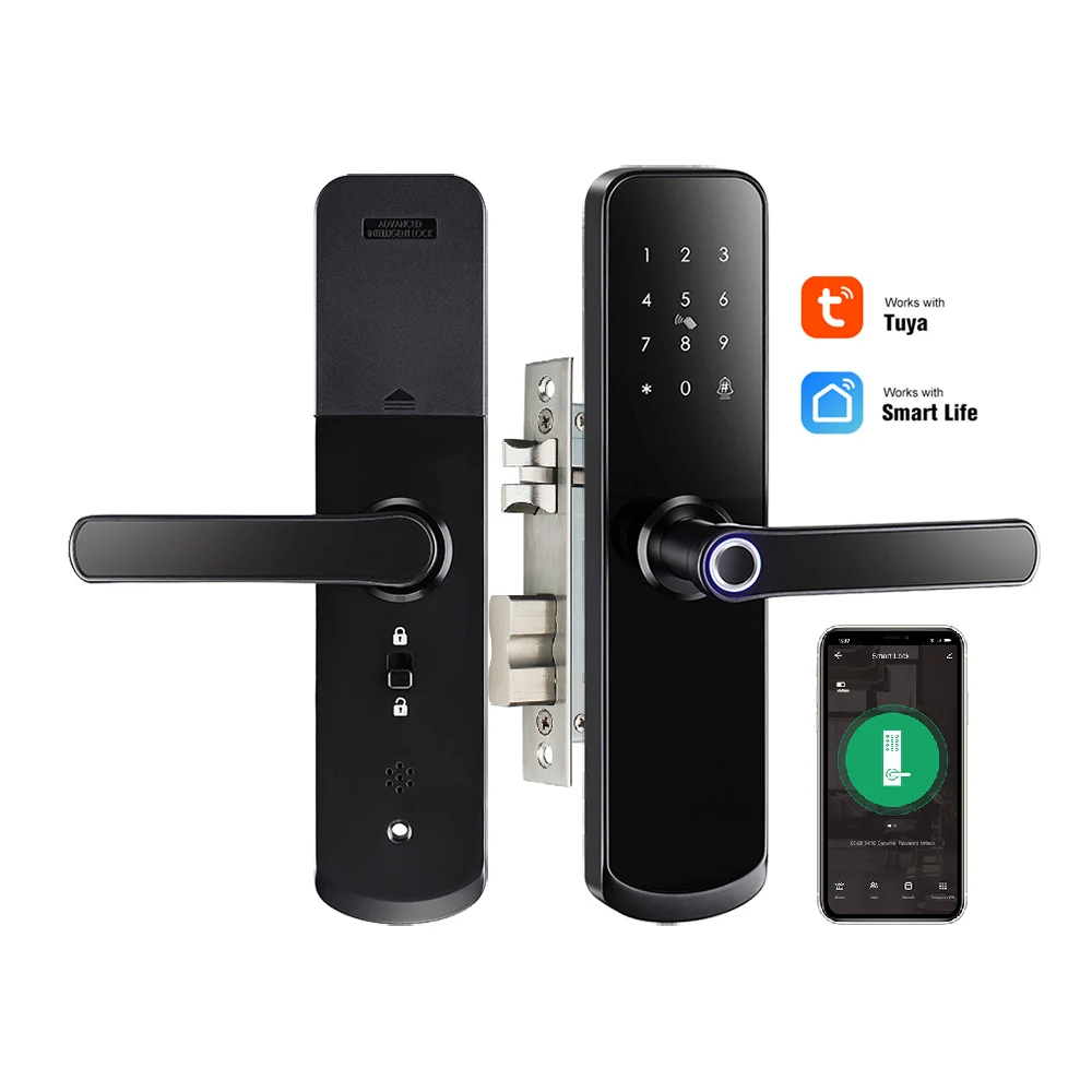 Электронный смарт-замок Tuya с Wi-Fi и отпечатком пальца