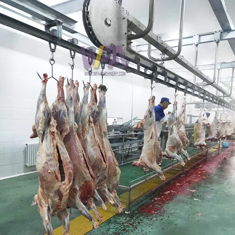 Complete halal goat slaughter machine slaughterhouse meat processing line butcher machinery for sheep abattoir equipment