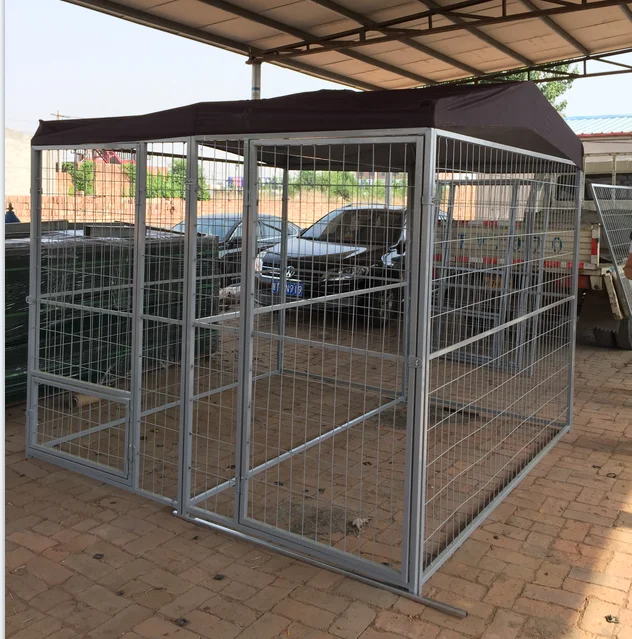 High Quality Dog Cage Run Welded Mesh Panel Dog Kennel with Roof