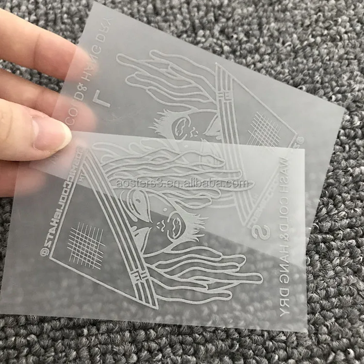 Офсетная теплопередача печать футболки логотип горячего тиснения одежды узор воды этикетка