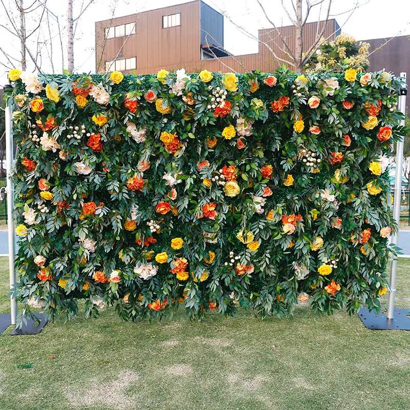 Шелковая Цветочная стена красная роза цветок настенная панель для свадебного декора различные типы изготовления новейших дизайнов на заказ