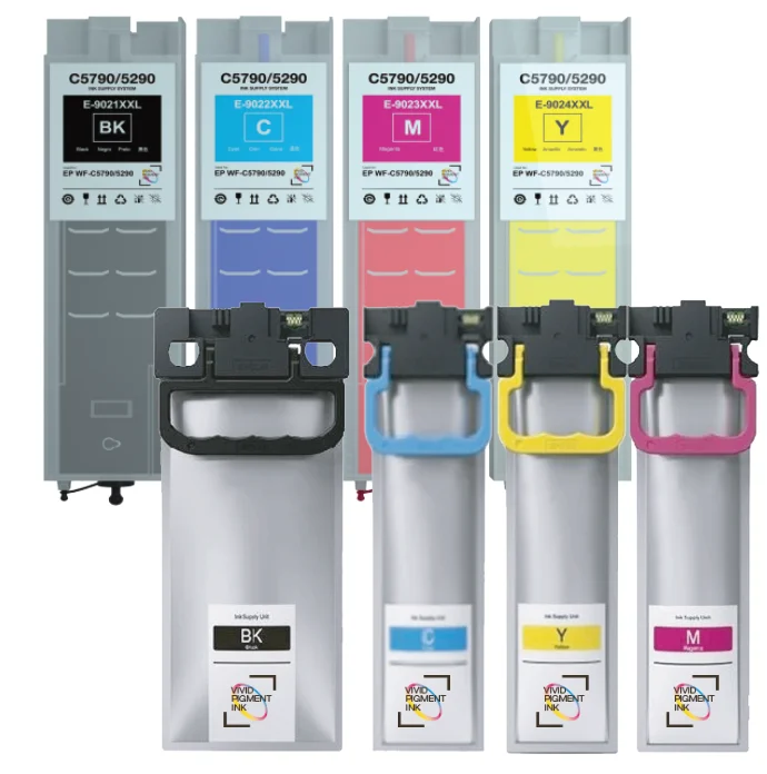 Trendvision C5790 5390 Without Chip Solution For Epson WF-C57XX/52XX Printers For Epson WF-C5xxx Series Ink Cartridges