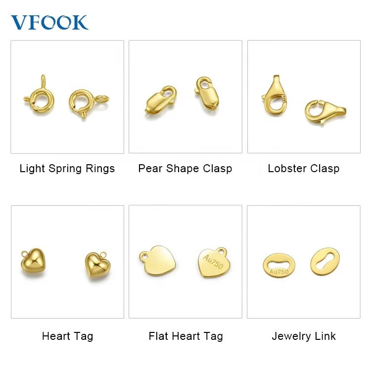 5.5mm Spring Clasp Jewelry Clasps Lock  18k Gold Jewelry Clasp