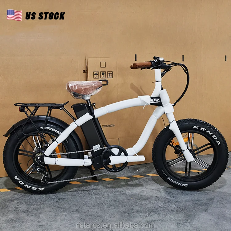 Electric Bike Fat Ebike 500W Step Through Fat Tire 20 Inch Retro Style Cruiser Electric Bicycle Bike Ebike Kids Camping