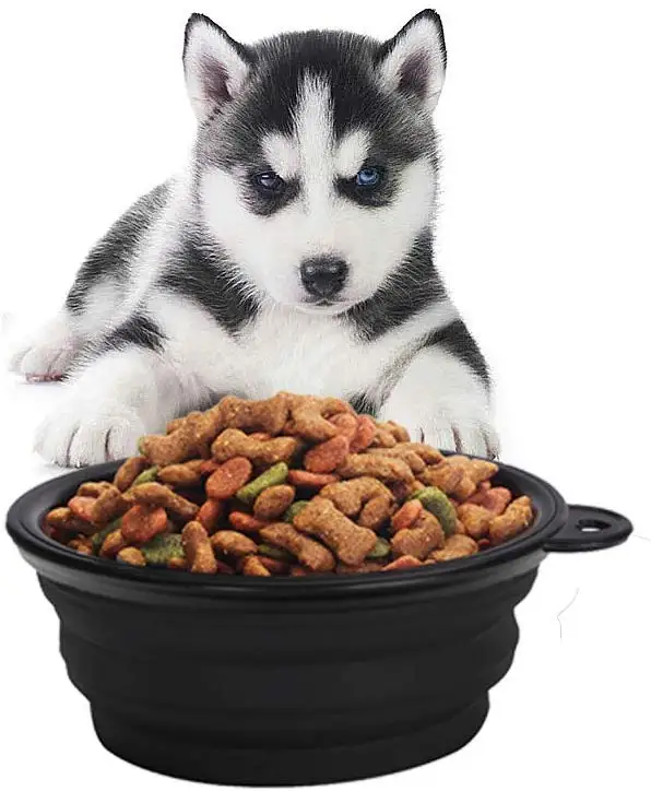 Легкая силиконовая складная миска для корма собак, без бисфенола А, миска для кормления домашних животных