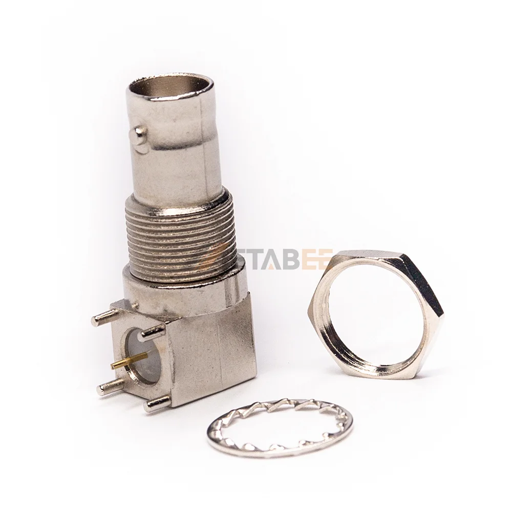 90 Degree High Quality BNC Bulkhead Female Connector