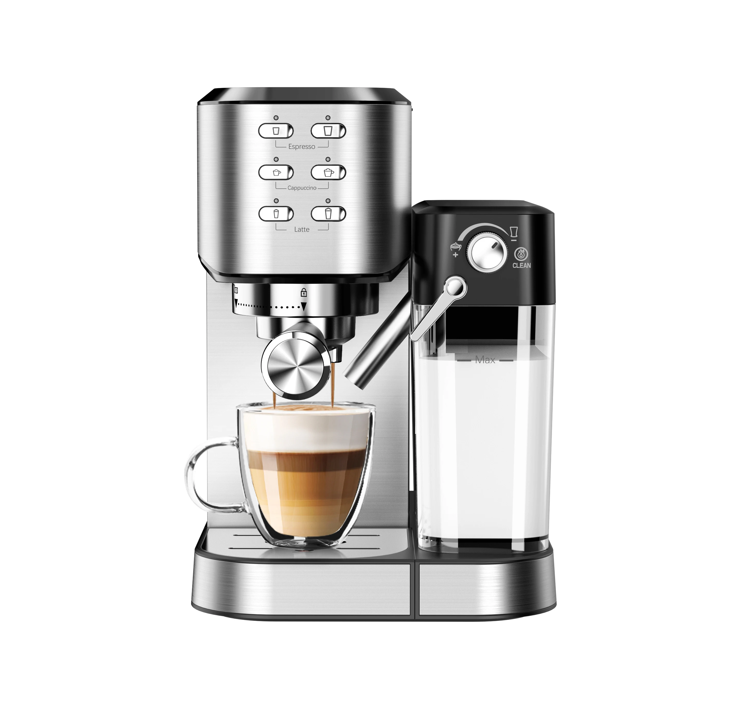 Low Cost Business Coffee Machine 3 In 1 Multipurpose Compatible Latte Cappuccino Expresso Machine