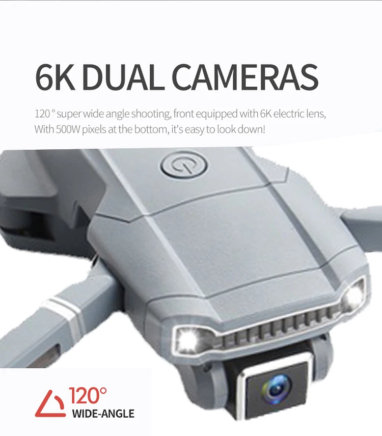 2000 Meters Long Range App Wifi Remote Control Quadcopter Dron Foldable Led Professional Gps Drone With Double 6k Hd Camera