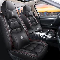 PVC Leather Car Seat Covers  Full Set Seat Cover Sports Cushion Cover for Cars  Universal Fit Set for 5 Seats