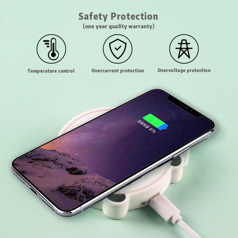 
Fun animal style phone qi wireless charger custom product corporate gift fast charging universal phone wireless charger 