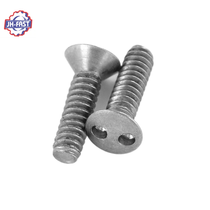 Type H m3 m4 m5 countersunk snake eye spanner head machine screw pan head two hole pig nose security screw