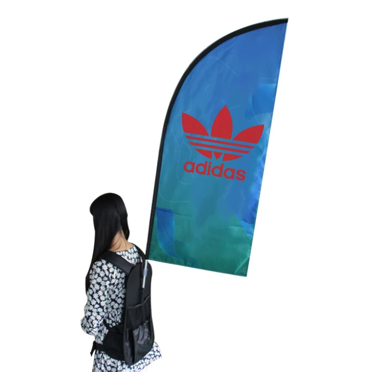 
hot sale outdoor advertising banner human printed feather backpack flag 