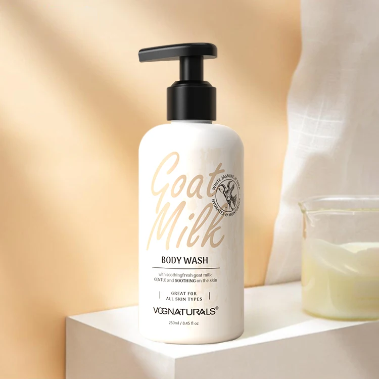 Private Label Goat Milk Body Wash With Gentle Cleansing Refreshing Oil Control Moisturizing,Goat Milk Shower Gels