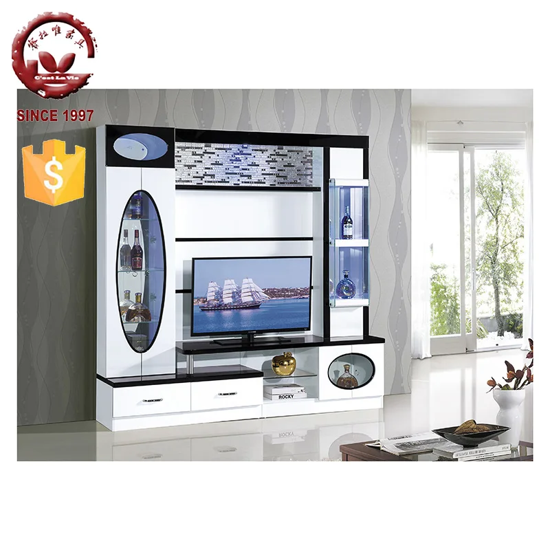 Storage glass home furniture in living room style TV cabinet with Decorative modern wall by paint own Drawer Chest table stands