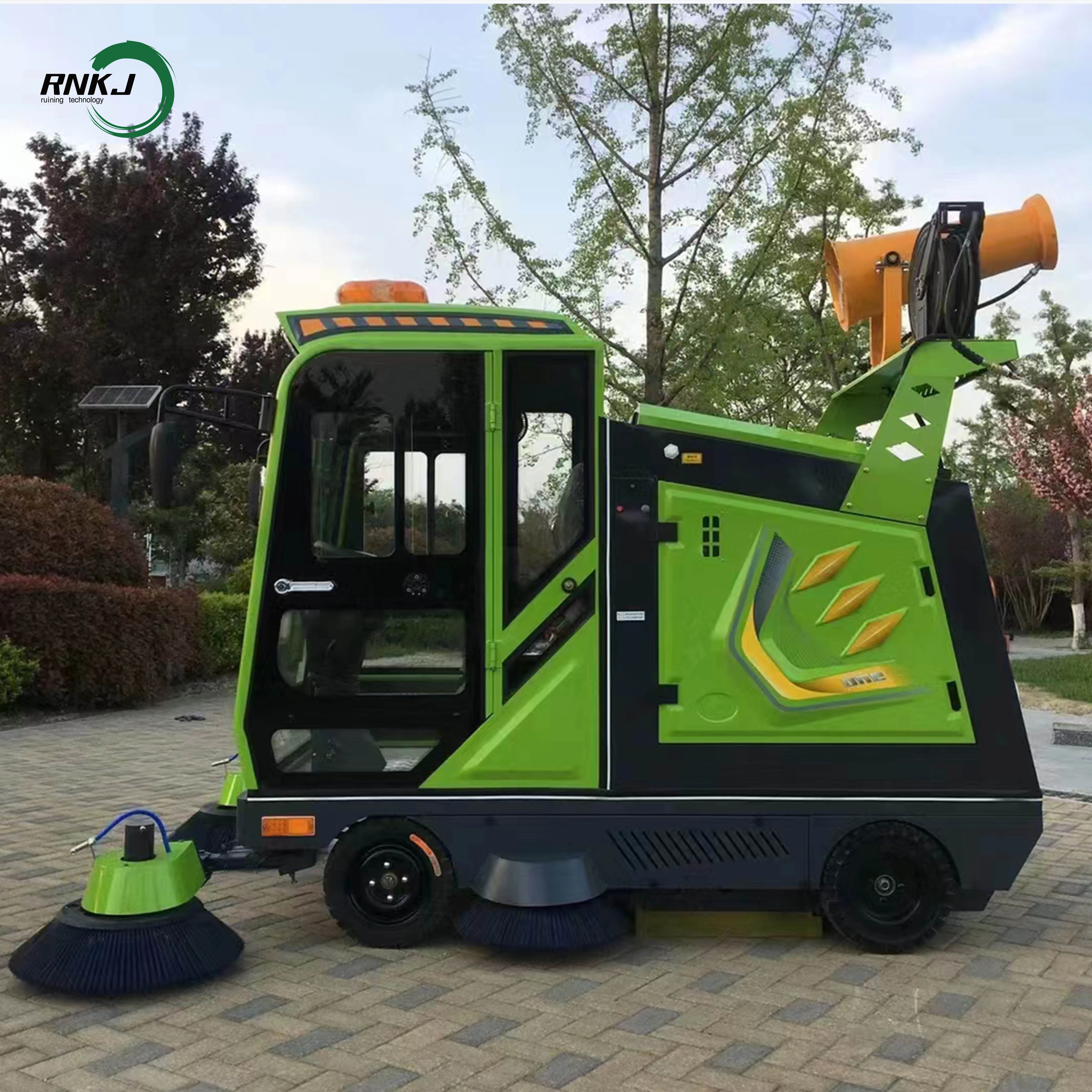 RNKJ Ride On Road Sweeper Truck and Scrubber ELectrical Street Cleaning Machine