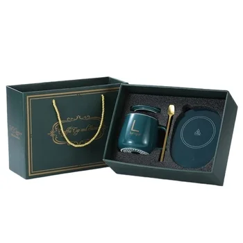 SYW30 Wholesale Products Hot Selling Temperature Control 55 Degrees Heated Coffee Ceramic Cup Mug Electric Christmas Cup