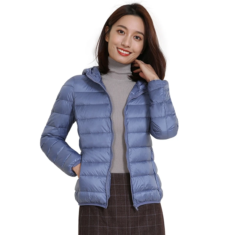 Good Price High Quality Winter Women Warm Fashion Hoodie Jackets  Light Down Jacket