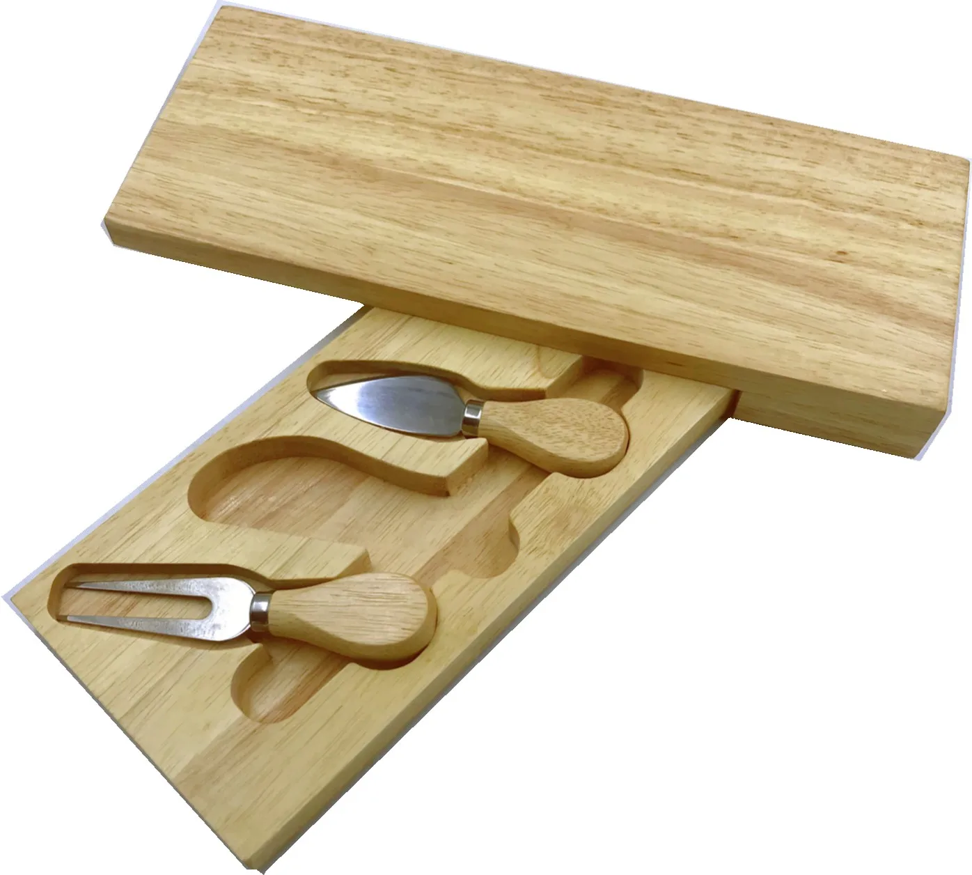 Wholesale Wooden Rotatable Cheese Board with Tool Kit Cutting Board Set Bread Slicer