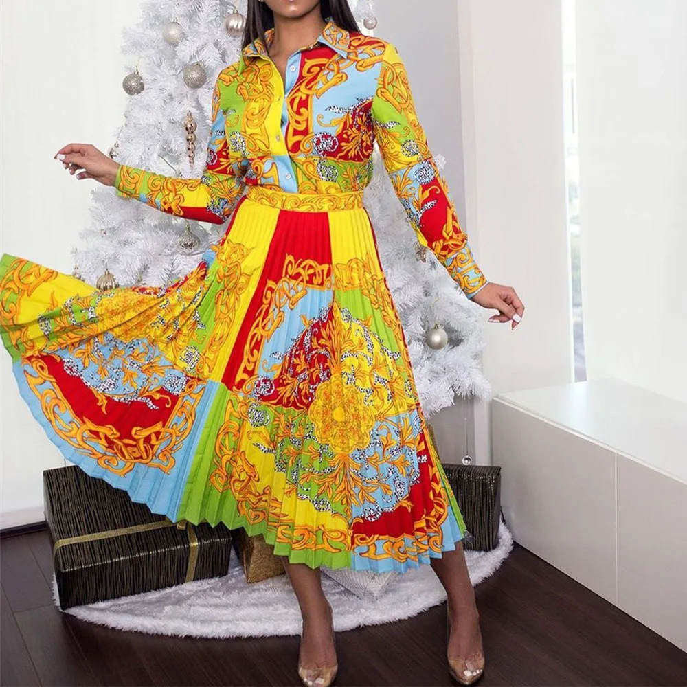 
M to 3XL Summer Floral Printed Yellow Lady Casual Dress 