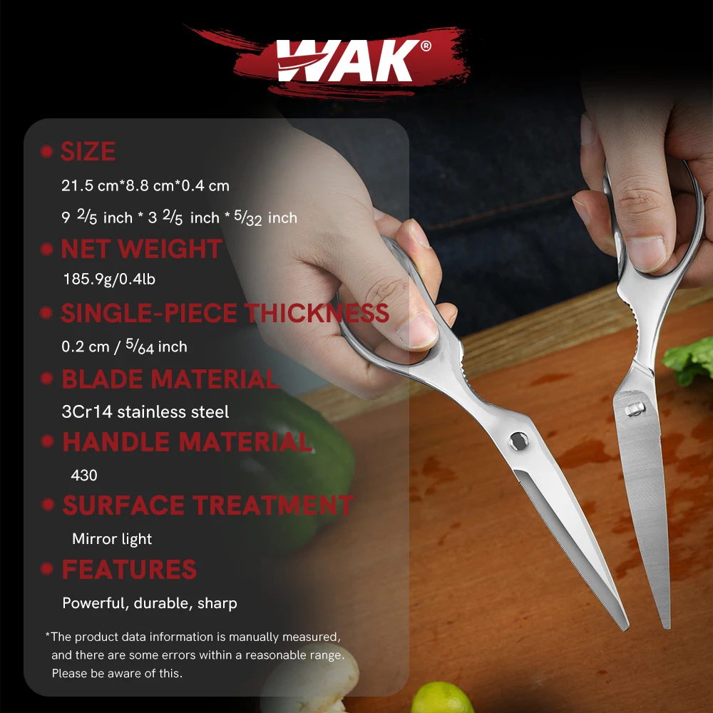 Ultra-Thin Exquisite Mirror Design Stainless Steel Kitchen Scissors for Home Kitchen Use Ultimate Cutting Tool for Vegetables