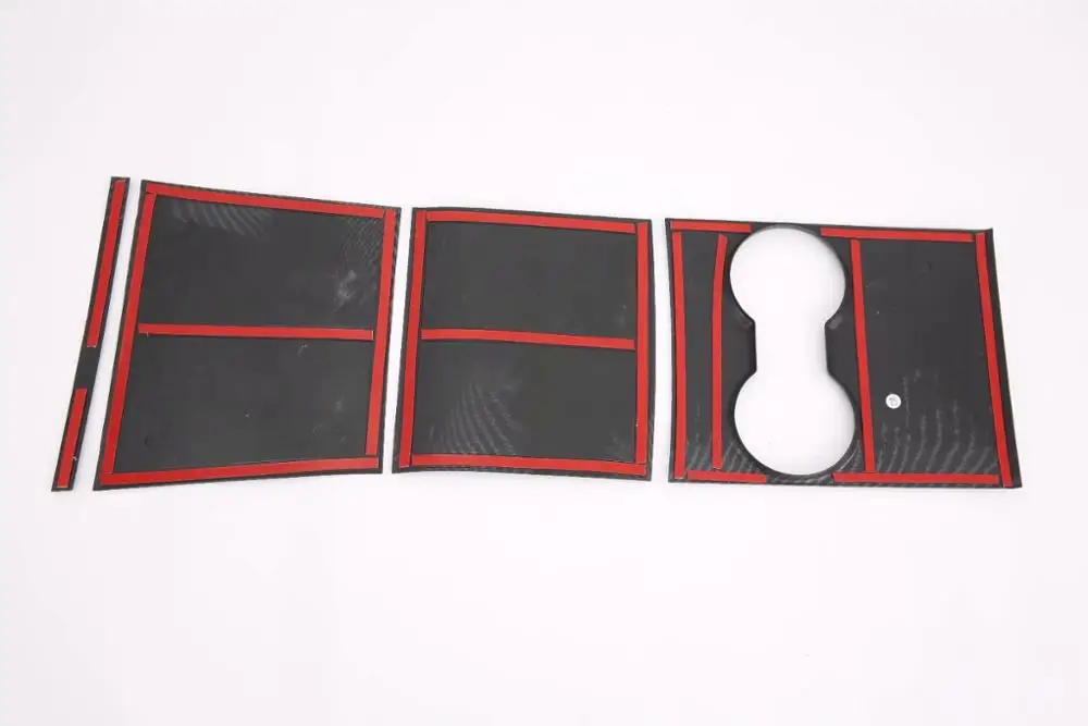 Plastic Carbon Fiber Car Center Console Cover For Tesla Model 3 Panels