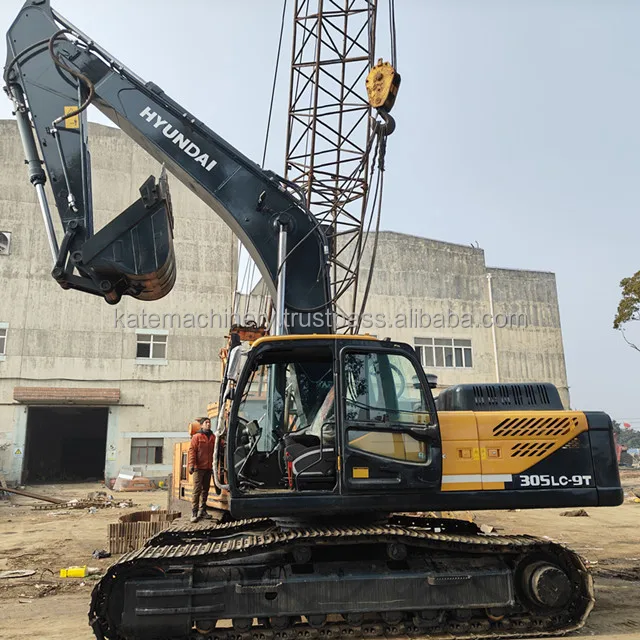 Дешевая цена использованный Корея экскаватор Hyundai 305LC-9T гусеничный гидравлический отличная производительность мощная мощность хорошее качество